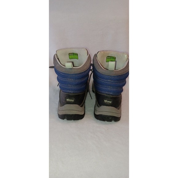 Ahnu Montara Hiking Boots Womens 5.5 Waterproof Leather Blue Gray Vibram Outsole - Picture 4 of 11